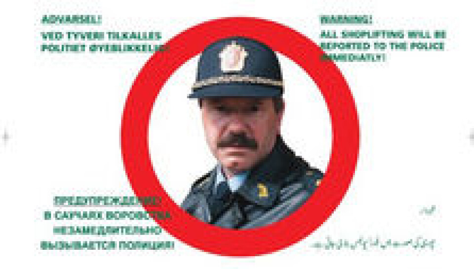 Advarer butikktyver på flere språk