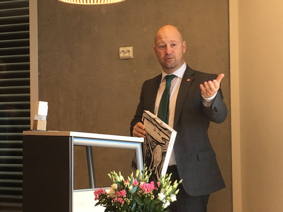 Justisminister Anders Anundsen er blant finalistene til Ospa-prisen (foto: Justis- og beredskapsdepartementet)