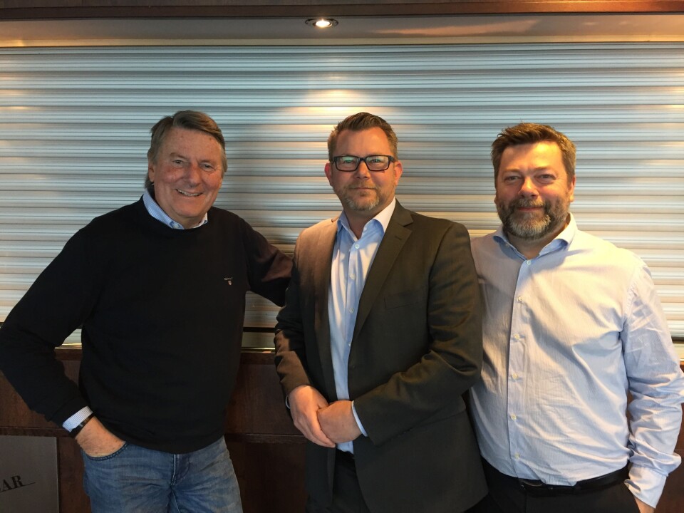 Robur Safe får ny sjef. F.v.: Tore Nielsen; Håvard Braserudhaget og Thomas Nicholson (foto: Even Rise).