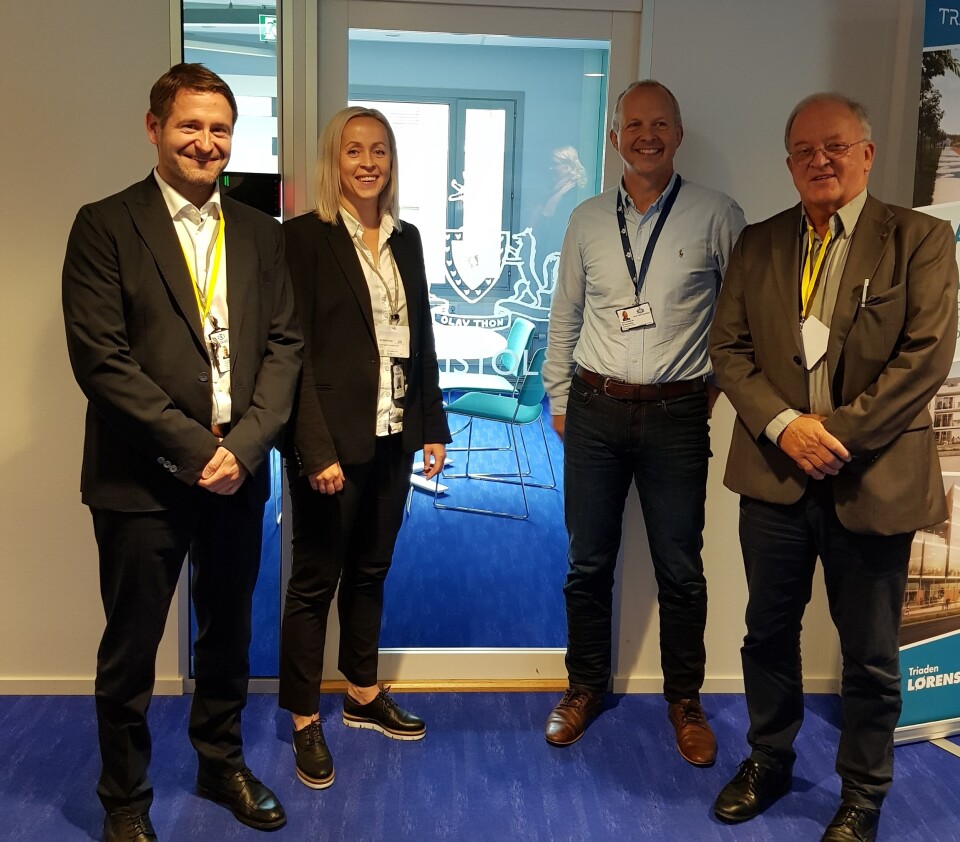 Rune Langholen, Inger Anette Lorentzen, Ola Stavnsborg (OTG) og Bjørn Songe-Møller (foto: Nokas).