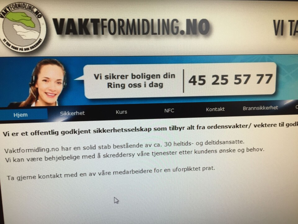 Vaktformidling.no er konkurs og har dermed ikke lov til å drive verken utrykning, vakthold eller kursvirksomhet.