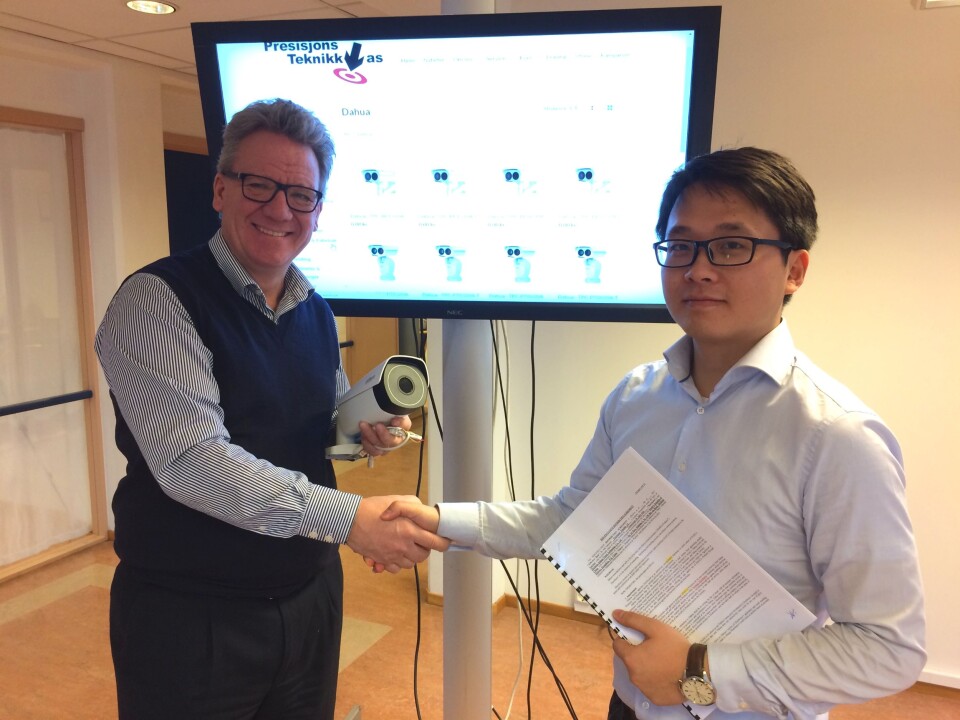 Henrik Swärd er svært fornøyd med at Vincent Zhang og Dahua satser på Presisjons Teknikk (foto: Privat).