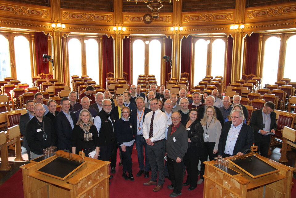 Norsk Sikkerhetsforening hadde omvisning på Stortinget før dagens årsmøte (foto: Even Rise).