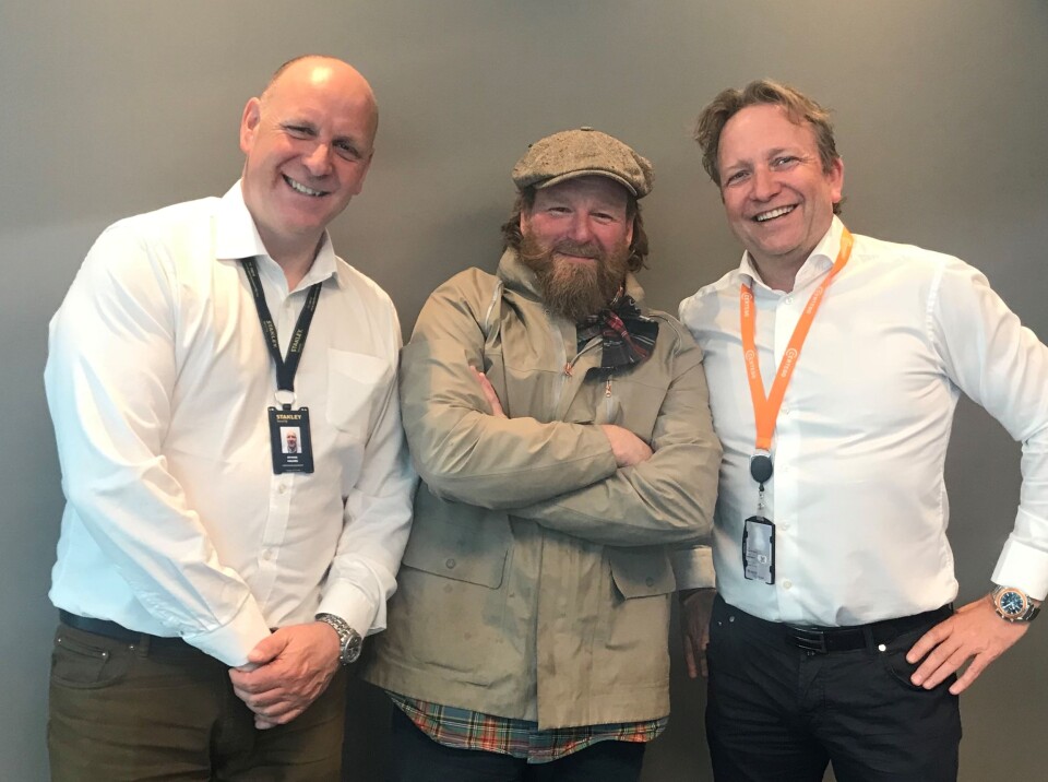 Øyvind Halnes og Rune Braastad i Nosif på hver sin side av Petter Schjerven som får en sentral rolle på sikkerhetskonferansen (foto: Privat).