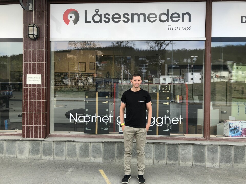 Daglig leder og medeier Andreas Setting i Låsesmeden Tromsø ser frem til å bli med i en større allianse for sikkerhetsprodukter (foto: Privat).
