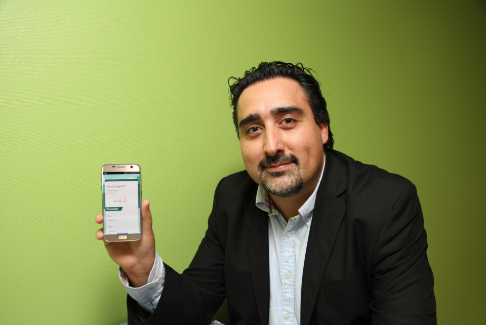 Albert Balkankale har utviklet en app som skal gjøre det enklere for ordensvakter å skrive lovpålagte rapporter (foto: Even Rise).