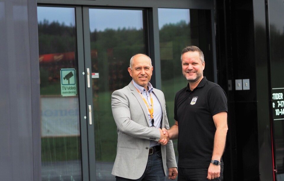 Salgssjef Knut Willy Larsen i Certego ser frem til å samarbeide med Swedol, butikksjef Jon Bronken og alle hans kolleger (foto: Privat).