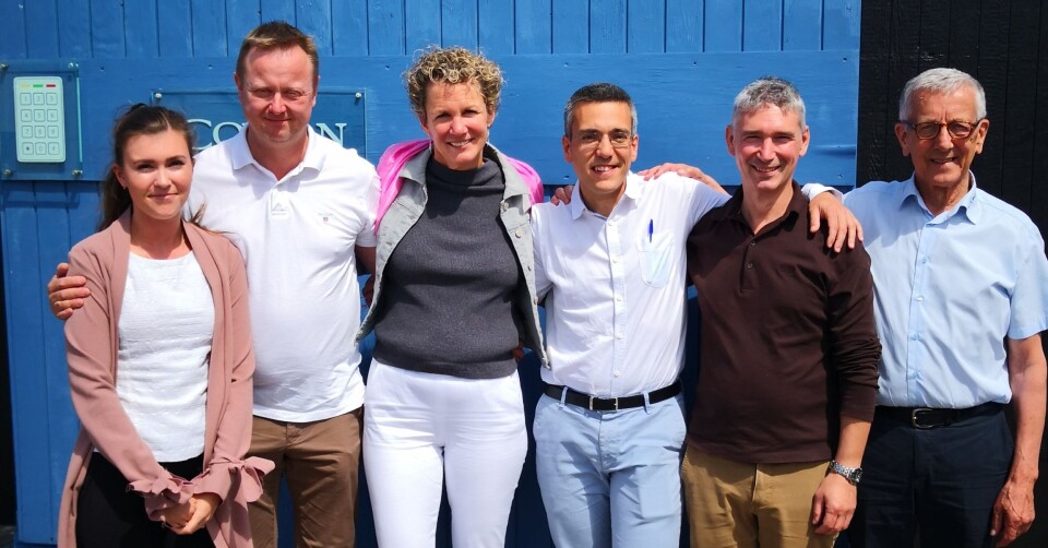 Liv Kolstad (marketing Conlan Aps), Jesper Buch (managing director SALTO Systems Nordic Region), Jennifer Stack (VP strategic business Development SALTO Systems S.L), Gonzalo Marco (CFO SALTO Systems S.L), Santiago Estevas (COO SALTO Systems S.L) og Ejner Schmidt Hansen som er, grunnlegger av Conlan Aps (foto: Privat).