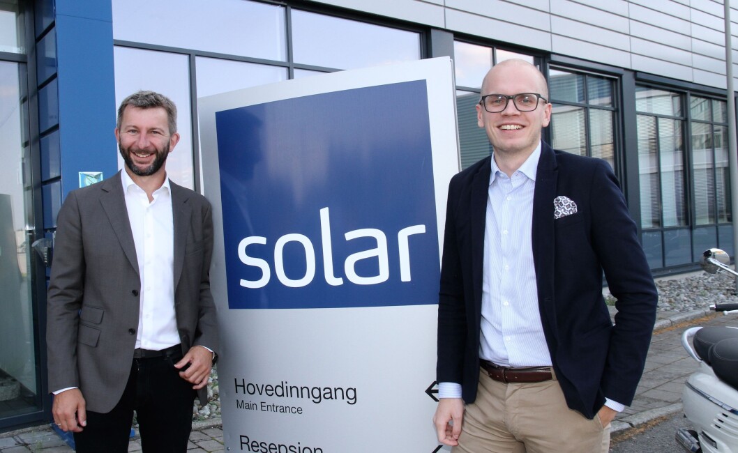 Svein Haakon Land-Hagen (t.v.) er tilbake i sikkerhetsbransjen, som en sentral aktør i sikkerhetssatsingen i Solar Norge AS. – Vi vil nå være mer som en samarbeidspartner enn en logistikkpartner for sikkerhetsbransjen, sier Thomas Skovli (foto: Even Rise). Svein Haakon Land-Hagen (t.v.) er tilbake i sikkerhetsbransjen, som en sentral aktør i sikkerhetssatsingen i Solar Norge AS. – Vi vil nå være mer som en samarbeidspartner enn en logistikkpartner for sikkerhetsbransjen, sier Thomas Skovli (foto: Even Rise).