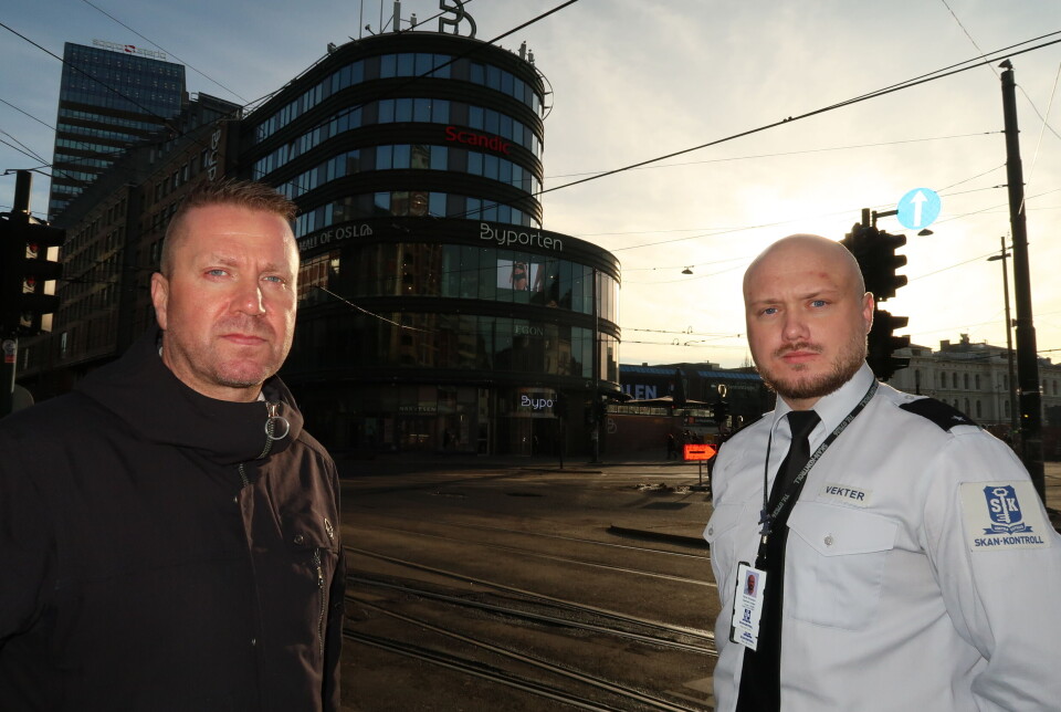 Roger Reitan og René Arnesen har hver eneste dag sivile og uniformerte vektere som avslører butikktyver. I fjor stoppet de varer verdt mer enn 11 millioner kroner som tyver var i ferd med å stjele. Roger Reitan og René Arnesen
