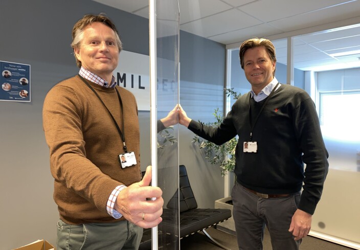 Bjørn Hagen og Per Ove Paulsen kjøpte Mil Sec Norge-boet tilbake og gleder seg nå til å jobbe med Oneco. Bjørn Hagen og Per Ove Paulsen kjøpte Mil Sec Norge-boet tilbake og gleder seg nå til å jobbe med Oneco.