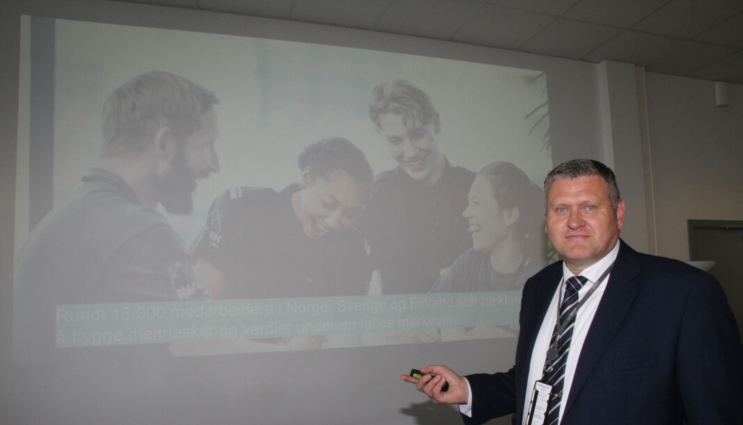 Country manager Kjell Frode Vik ser frem til at Avarn Security blir et innarbeidet navn i Norge. Mandag forsvant Nokas-navnet, med unntak av i kontanthåndteringen som fortsetter under det gamle merkevarenavnet. Country manager Kjell Frode Vik ser frem til at Avarn Security blir et innarbeidet navn i Norge. Mandag forsvant Nokas-navnet, med unntak av i kontanthåndteringen som fortsetter under det gamle merkevarenavnet.